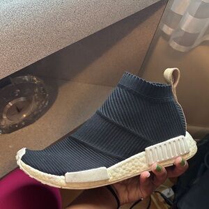 Adidas Black Knit Slip-On Women's Sneaker with Cream Sole